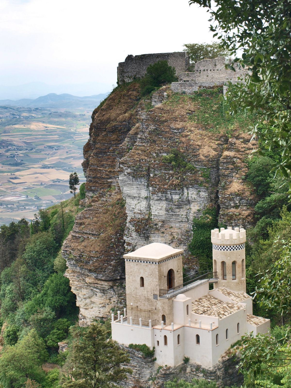 The cliff and historic buildings of Erice